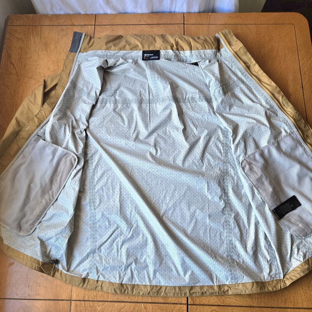 Marmot Men's Caramel Hooded Rain Jacket - Picture 3 of 14